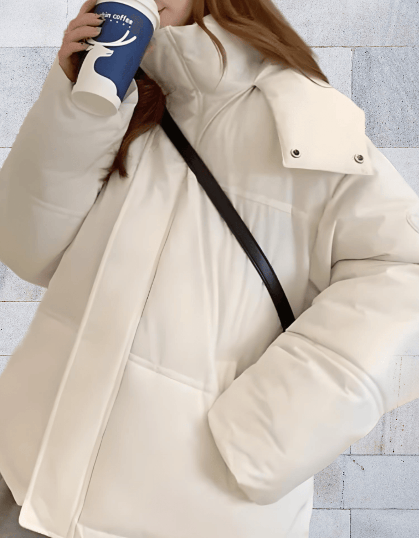 Flauschige Winterjacke für Damen