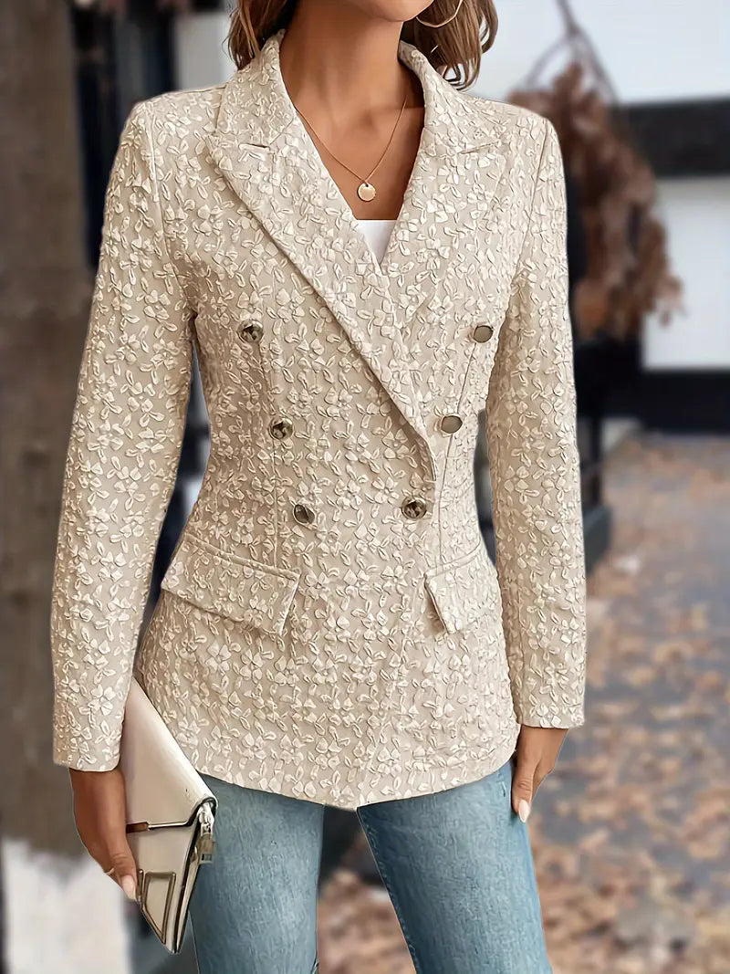 Einfarbiger Blazer mit Taschen für Damen