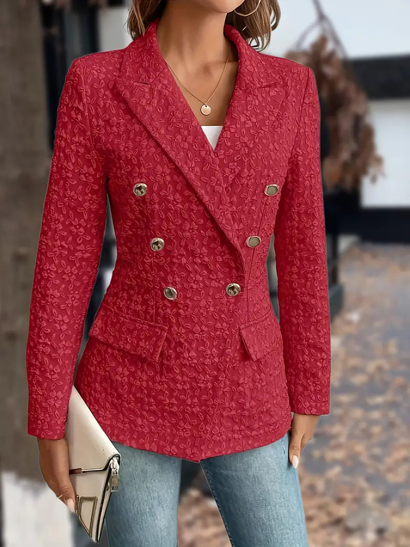 Einfarbiger Blazer mit Taschen für Damen