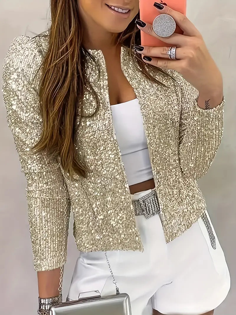 Eleganter Rundhalsblazer für Damen