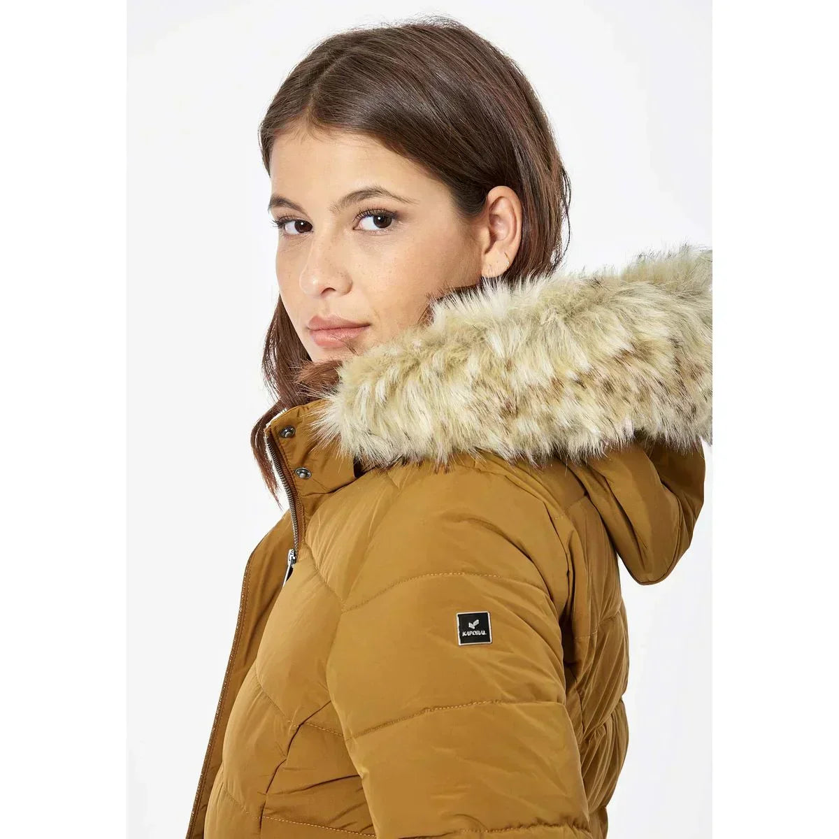 Kurze warme Winterjacke für Damen