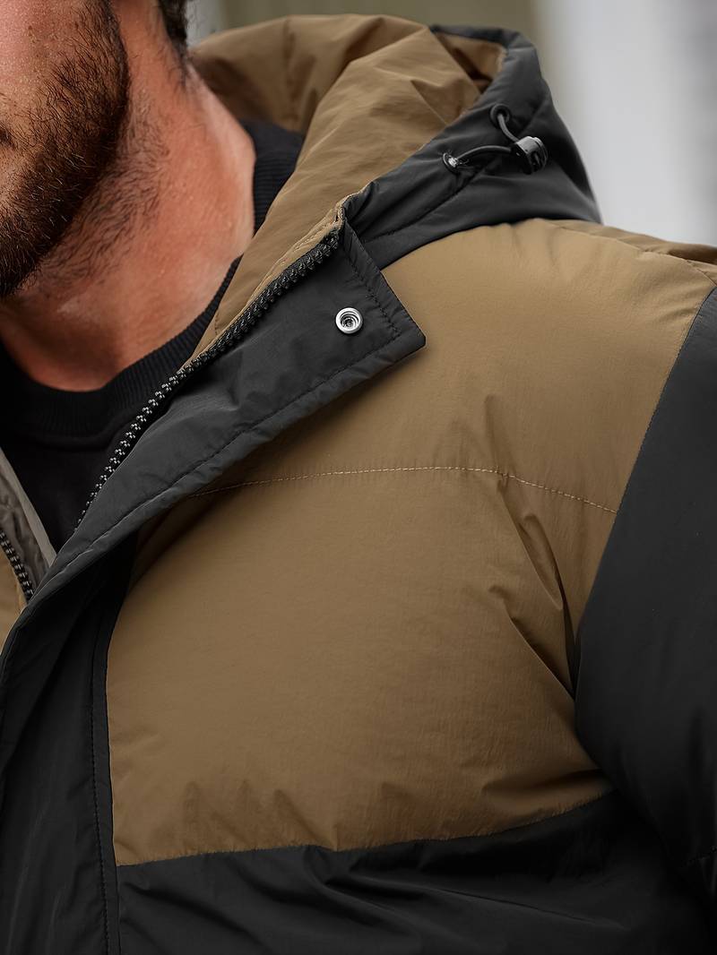 Farbenfrohe gesteppte Casual-Jacke für Herren