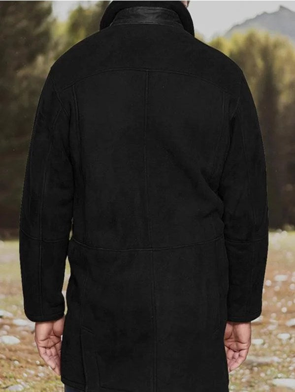 Lange wasserdichte Fleece-Winterjacke für Herren