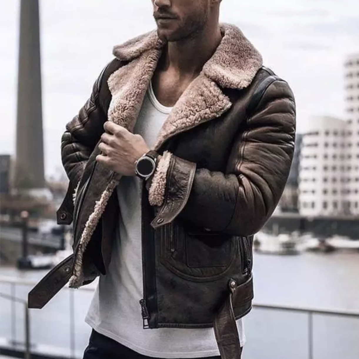 Elegante Designer-Winterjacke für Herren