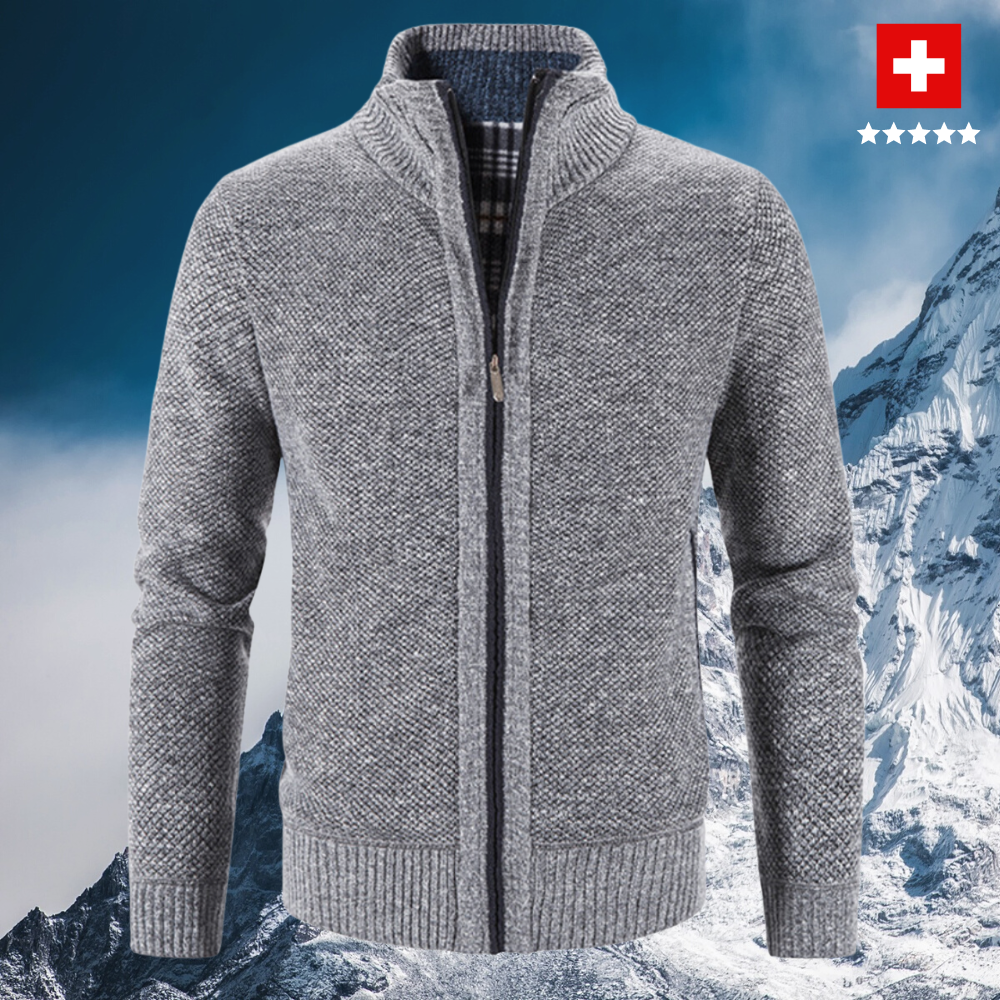 Eleganter Winterstrickcardigan für Herren