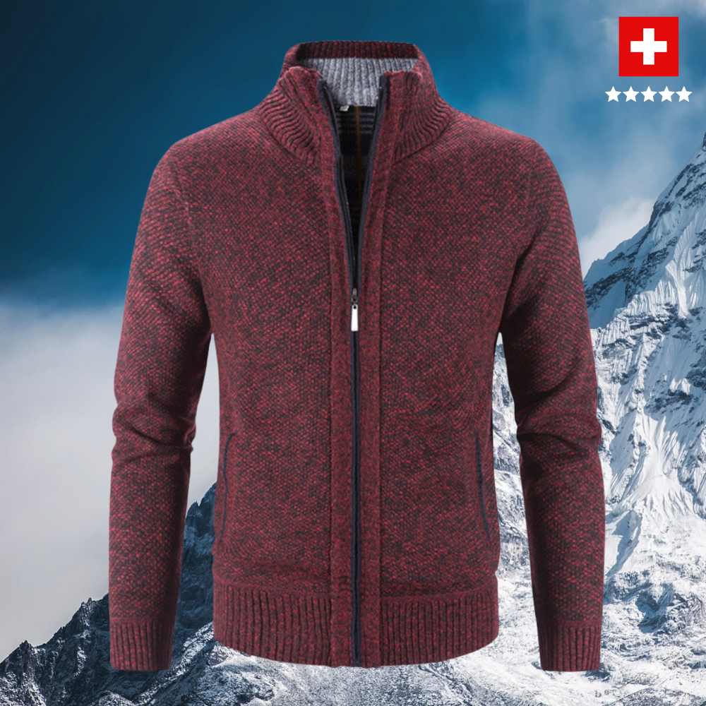 Eleganter Winterstrickcardigan für Herren