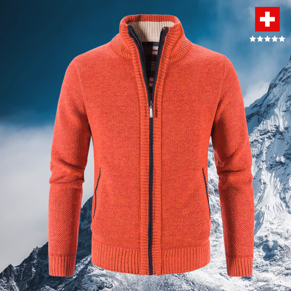 Eleganter Winterstrickcardigan für Herren