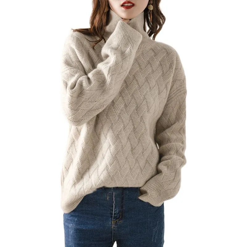 Kaschmirrollkragenpullover für Damen