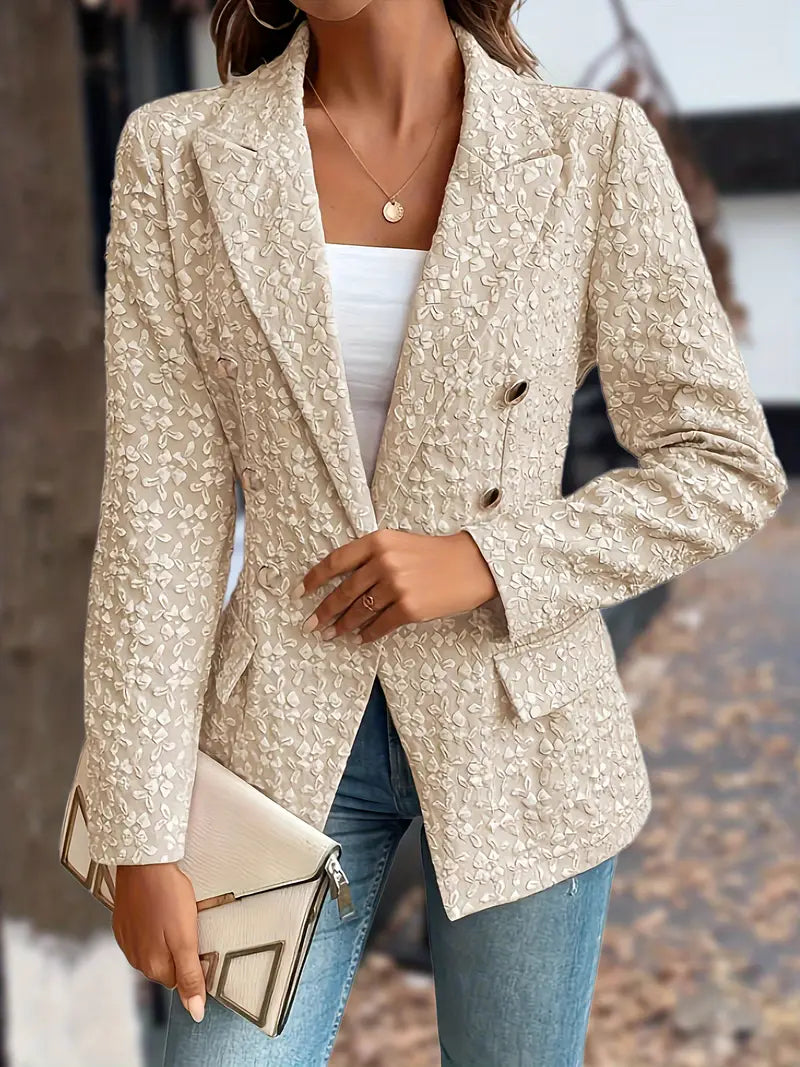 Einfarbiger Blazer mit Taschen für Damen