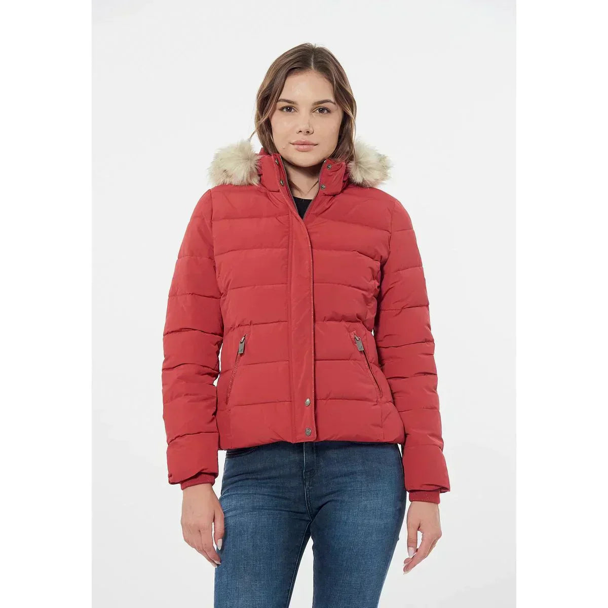 Kurze warme Winterjacke für Damen