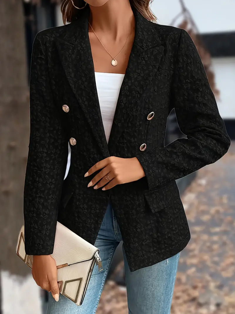 Einfarbiger Blazer mit Taschen für Damen