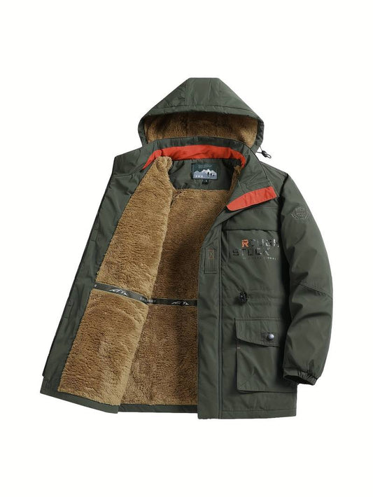 Dicke Fleece-Winterjacke für Herren