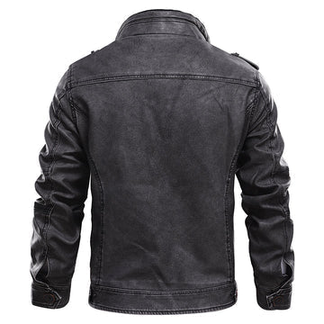 Hochwertige Herren-Motorrad-Lederjacke